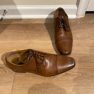 Florsheim Brown Oxford Dress Shoes with Cap Toe